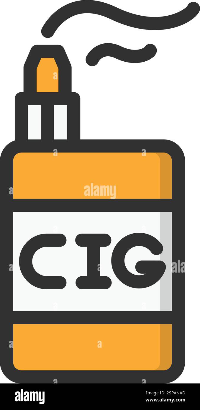 Electronic cigarette Vector Icon Design Illustration Stock Vector