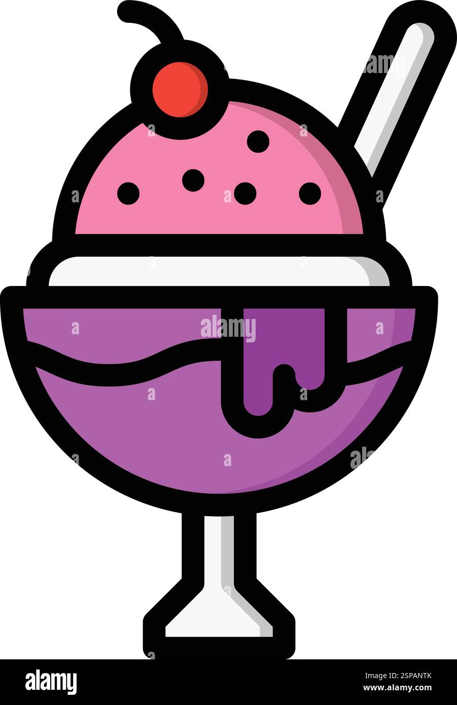 Ice cream Vector Icon Design Illustration Stock Vector