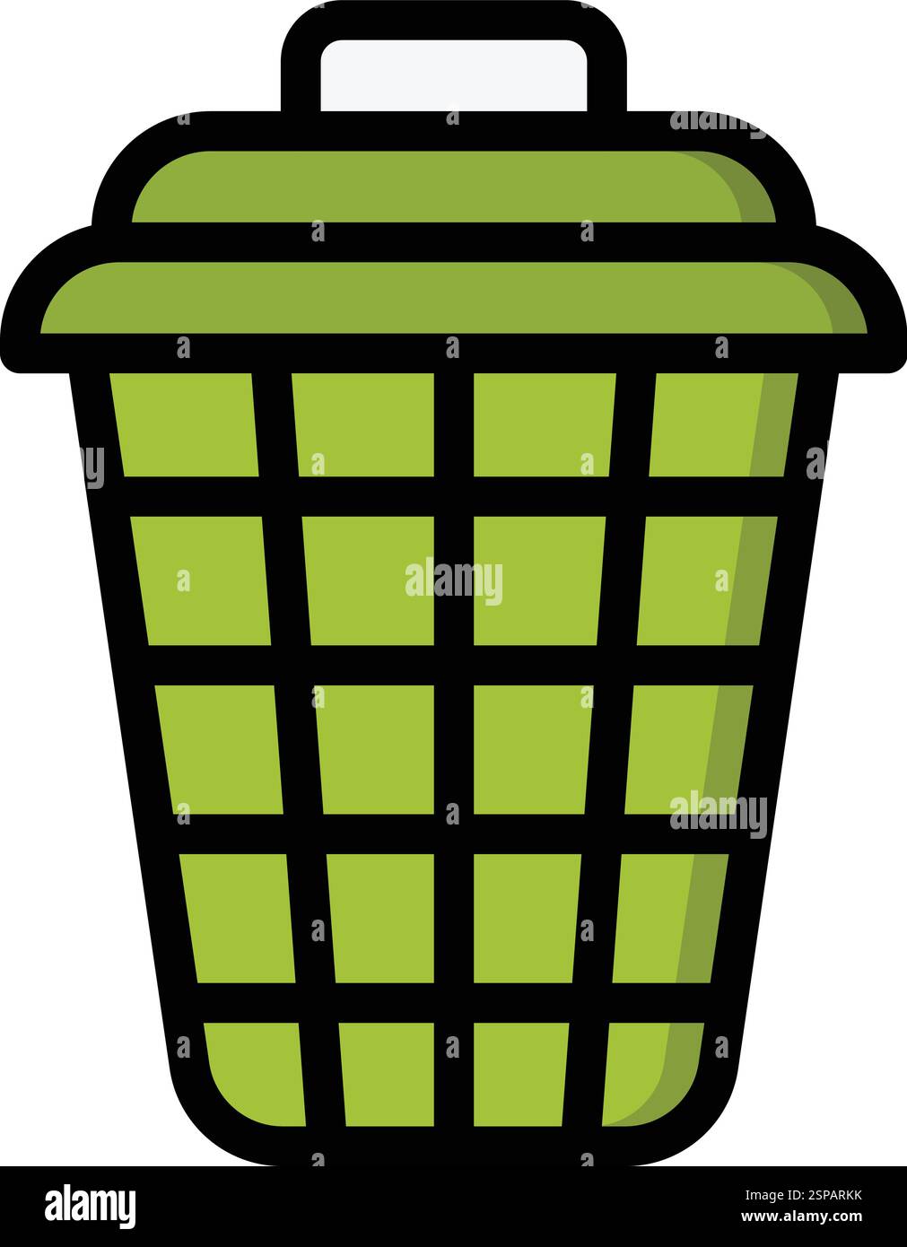 Laundry Basket Vector Icon Design Illustration Stock Vector