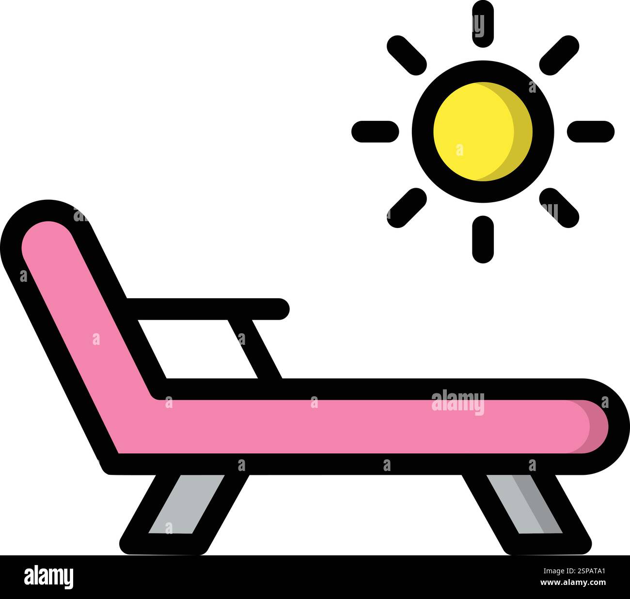 Deck Chair Vector Icon Design Illustration Stock Vector