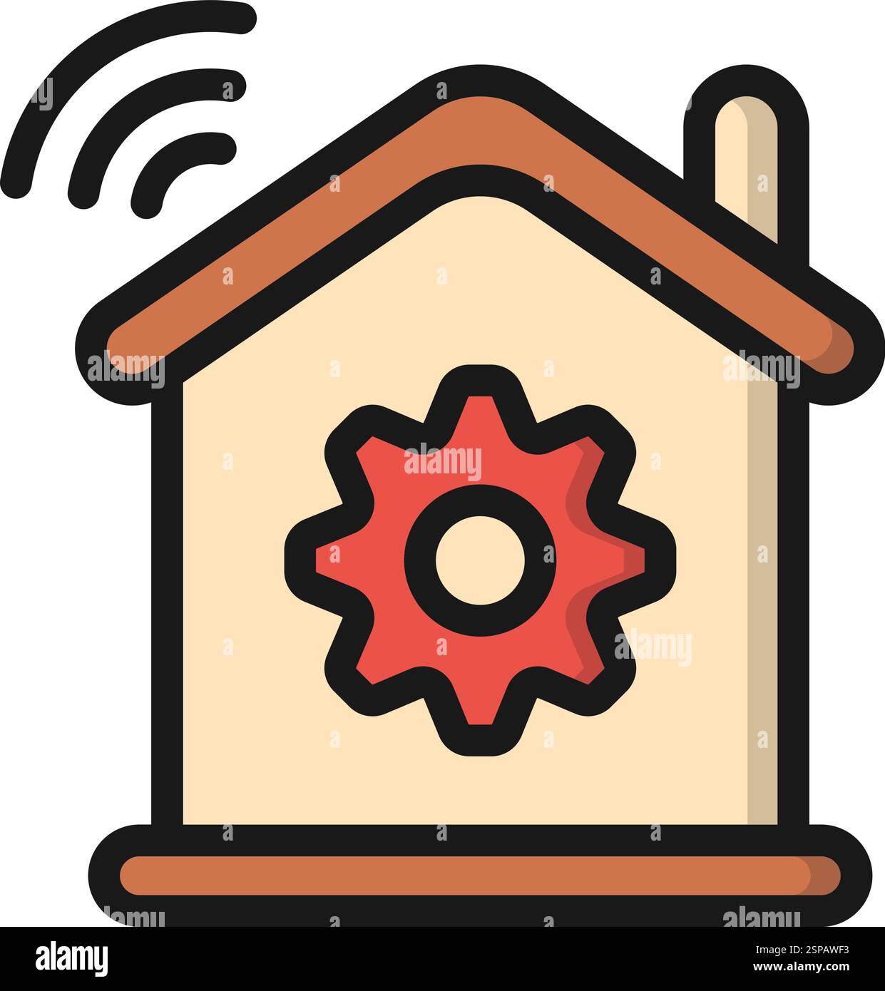 Smart Home Vector Icon Design Illustration Stock Vector