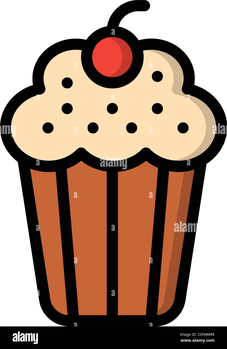 Cup cake Vector Icon Design Illustration Stock Vector