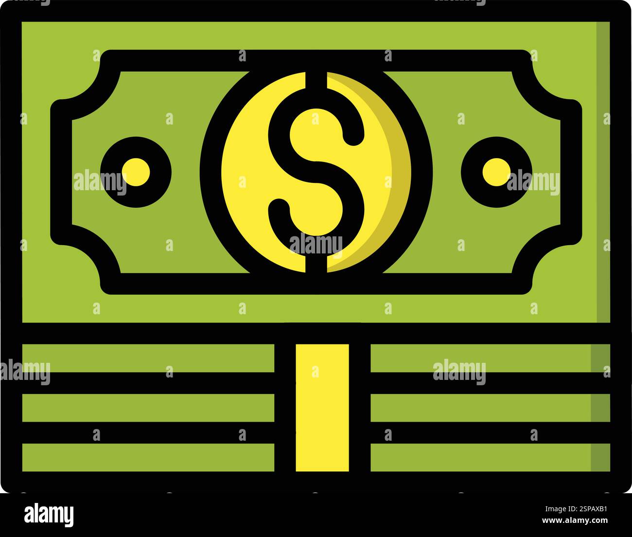 Dollar note Vector Icon Design Illustration Stock Vector