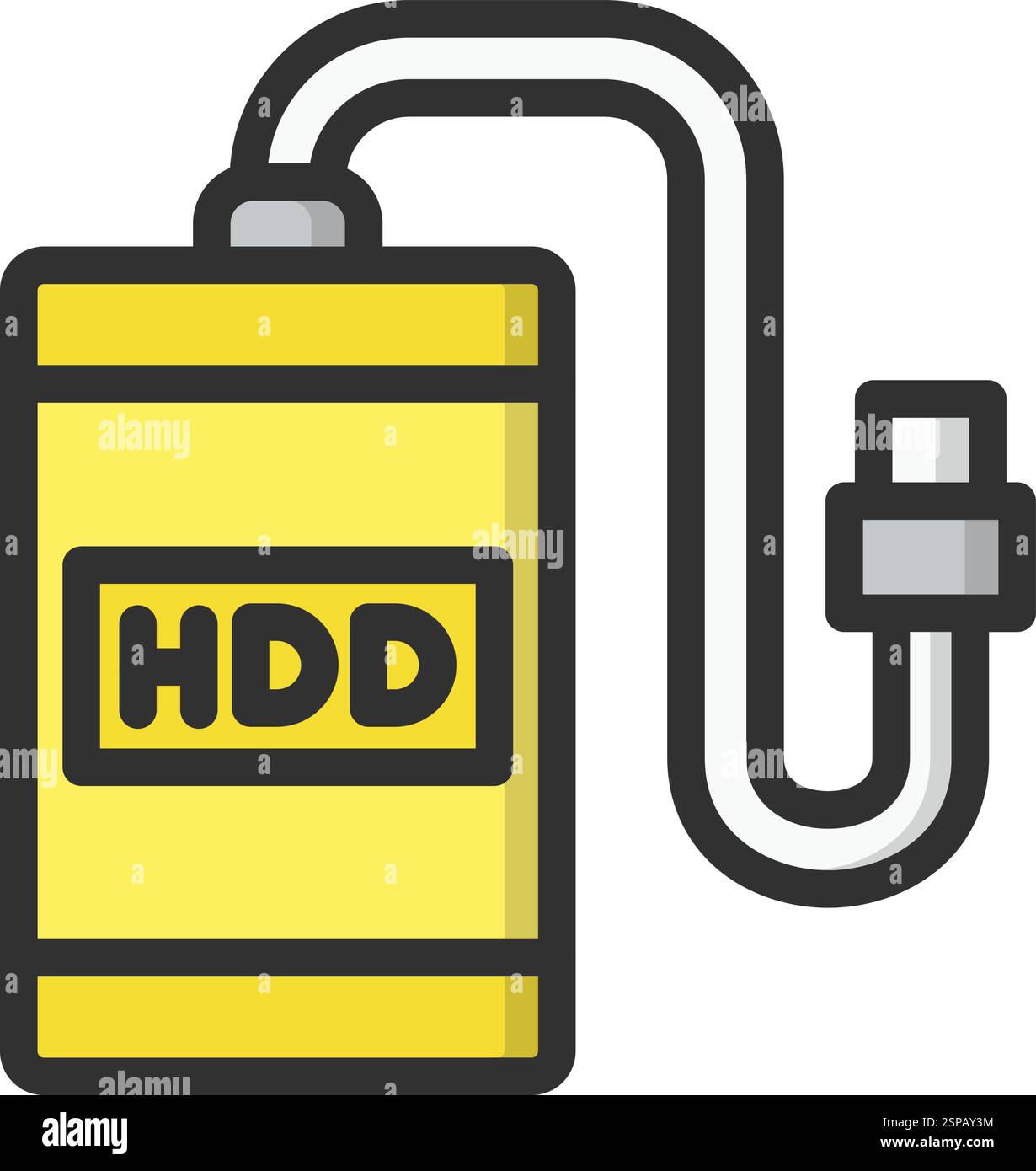 External hard drive Vector Icon Design Illustration Stock Vector