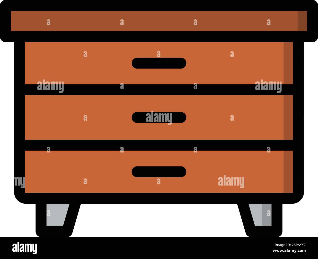 Nightstand Vector Icon Design Illustration Stock Vector