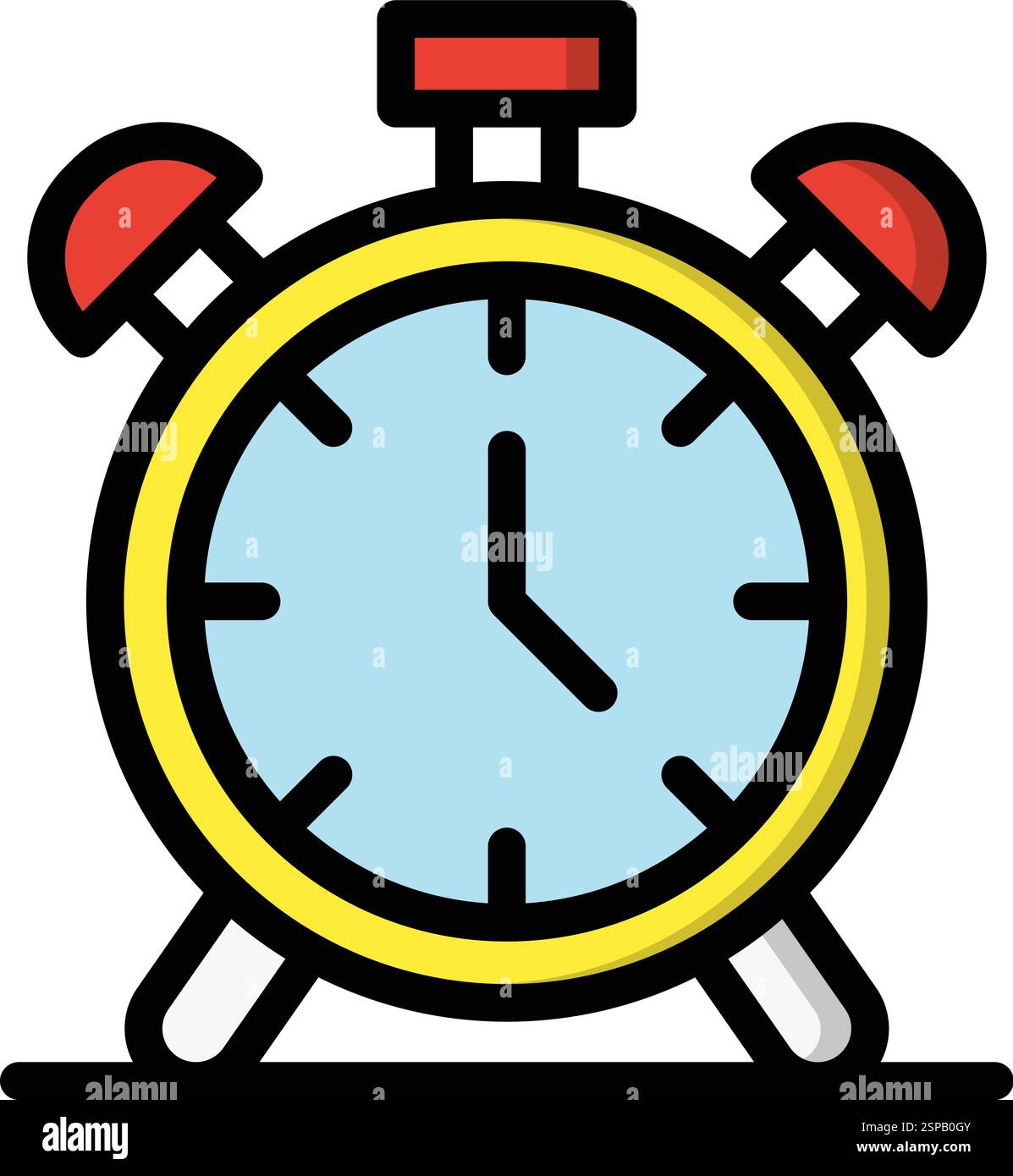 Alarm Clock Vector Icon Design Illustration Stock Vector