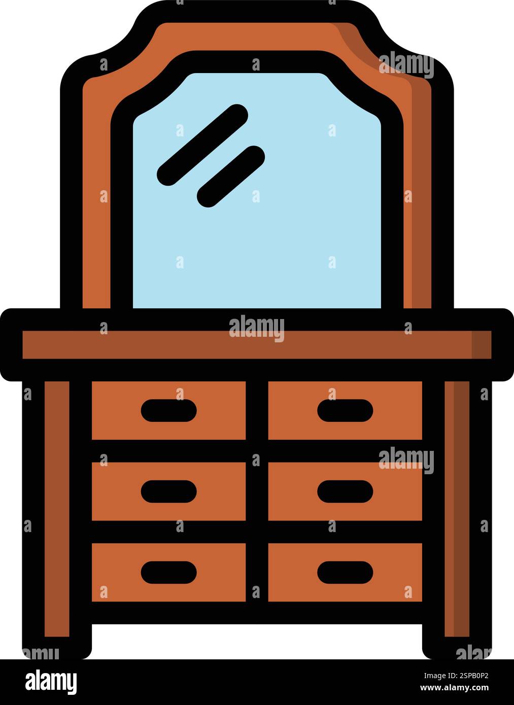 Dressing Table Vector Icon Design Illustration Stock Vector
