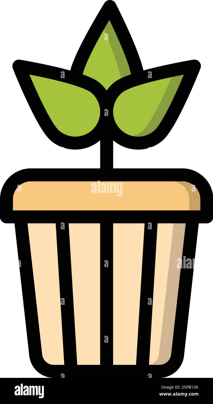 Pot icon vector filled Stock Vector Images - Alamy