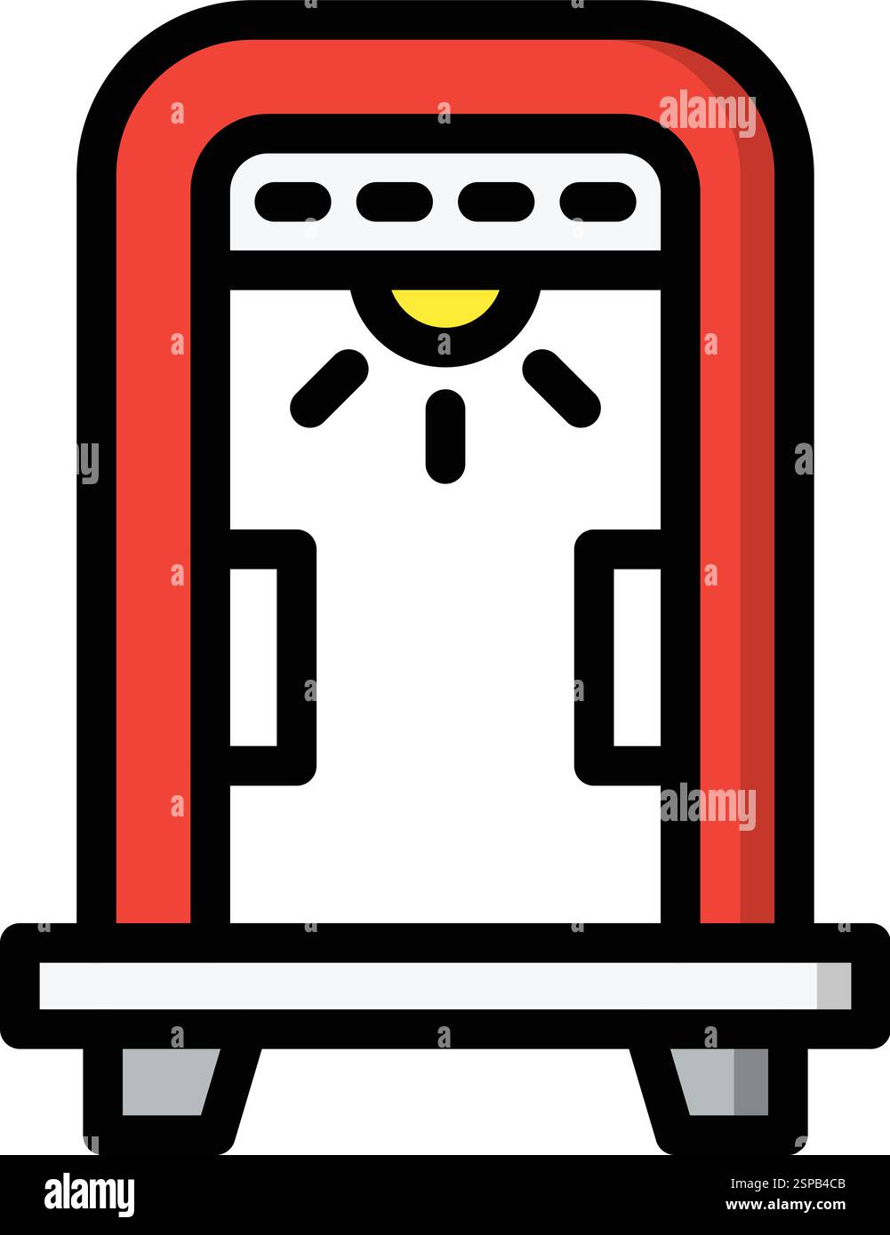 Metal Detector Vector Icon Design Illustration Stock Vector