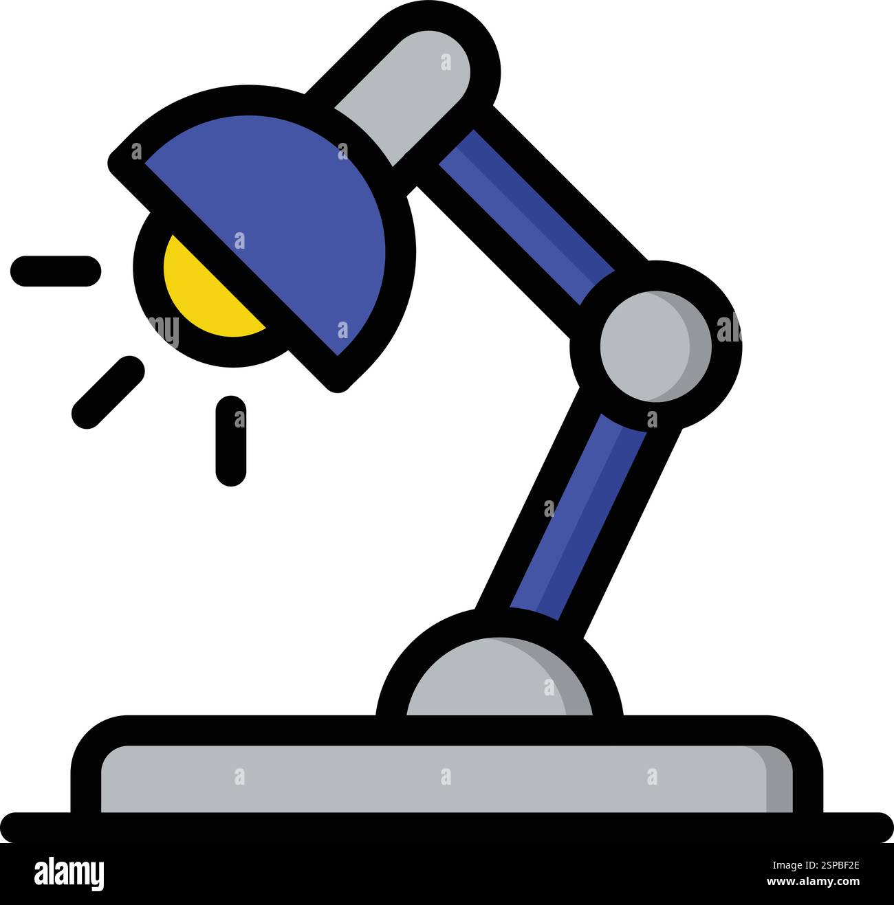 Desk Lamp Vector Icon Design Illustration Stock Vector
