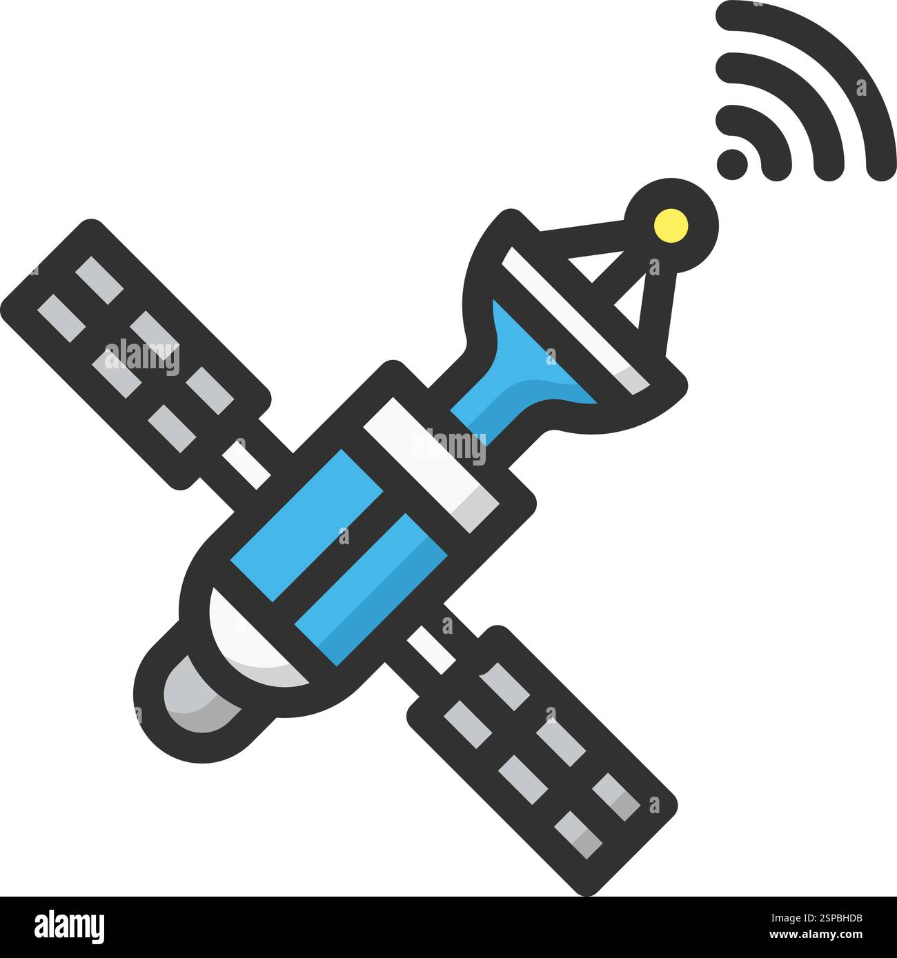 Satellite Vector Icon Design Illustration Stock Vector