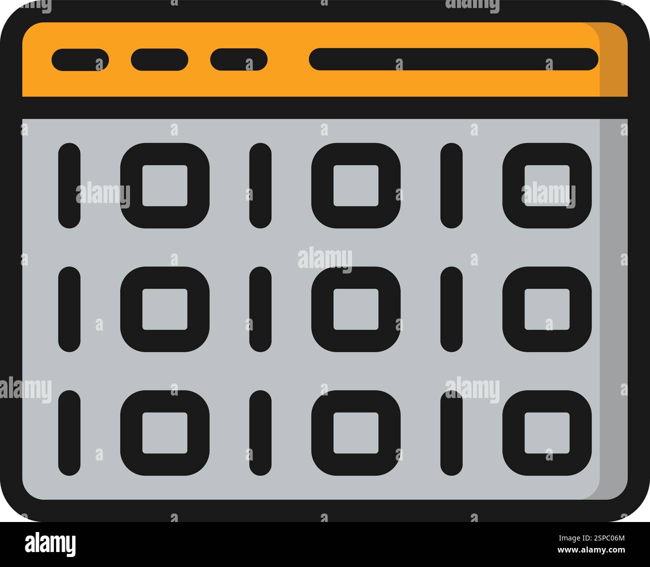 Binary Code Vector Icon Design Illustration Stock Vector