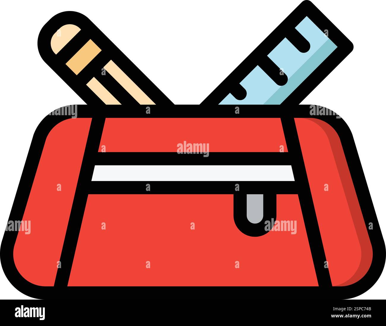 Pencil Case Vector Icon Design Illustration Stock Vector