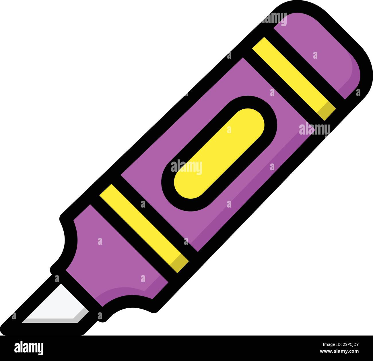 Highlighter Vector Icon Design Illustration Stock Vector
