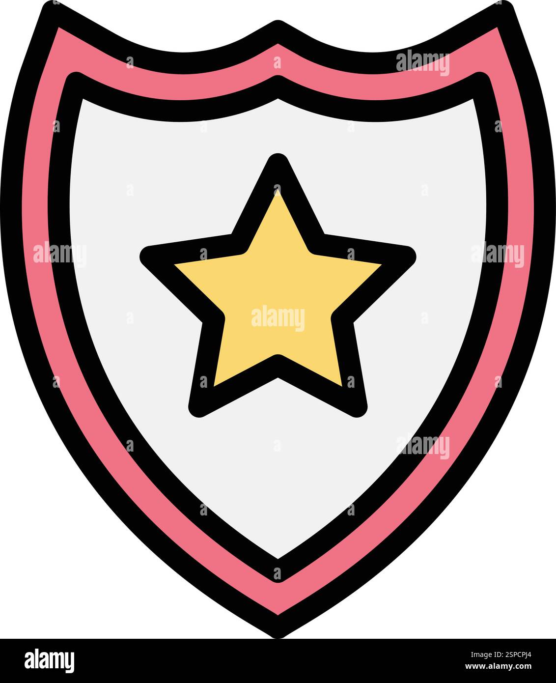 Police badge Vector Icon Design Illustration Stock Vector