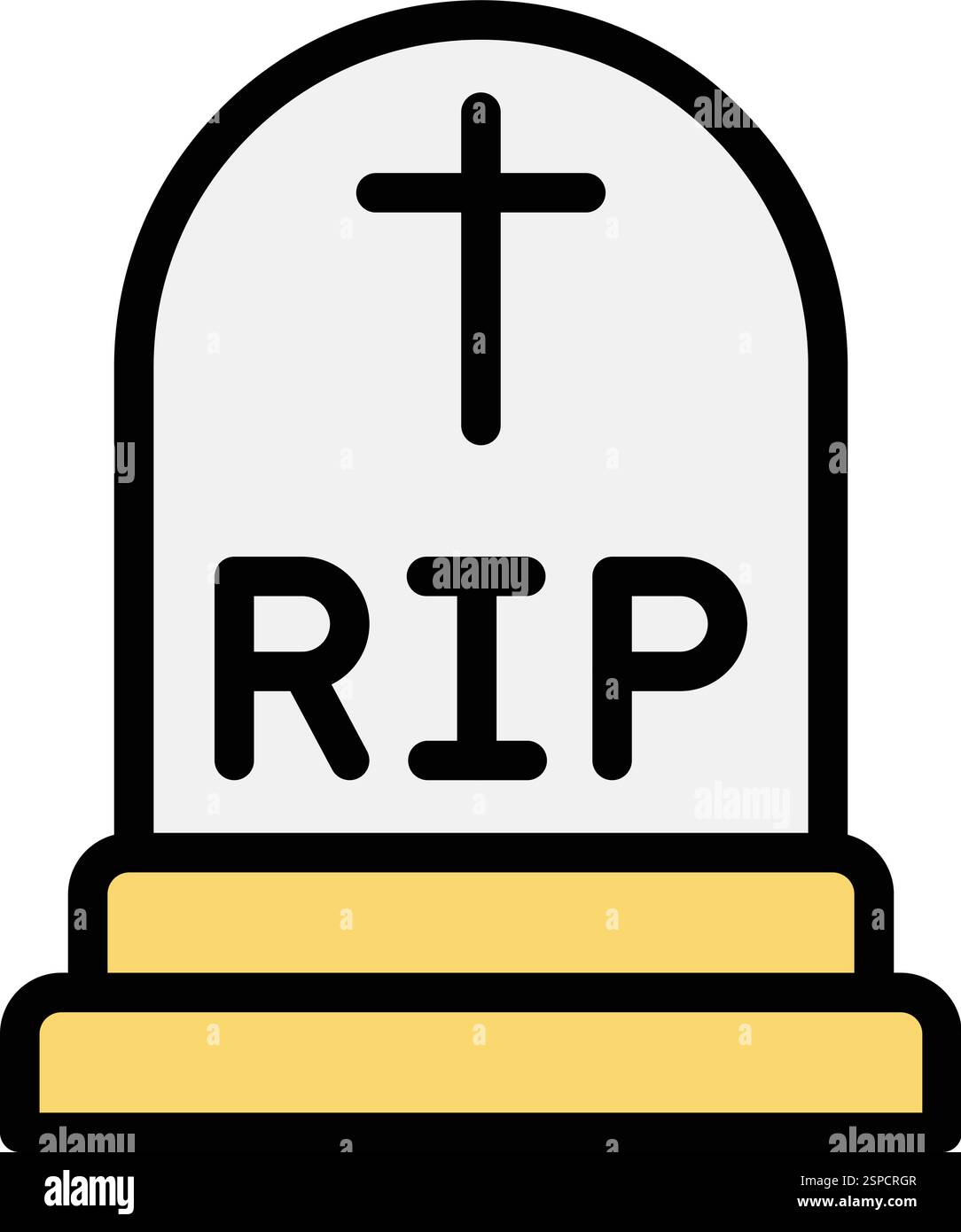 Grave Vector Icon Design Illustration Stock Vector
