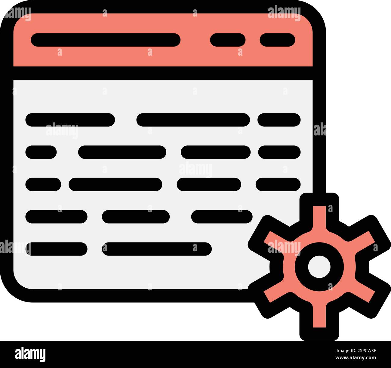Web setting Vector Icon Design Illustration Stock Vector
