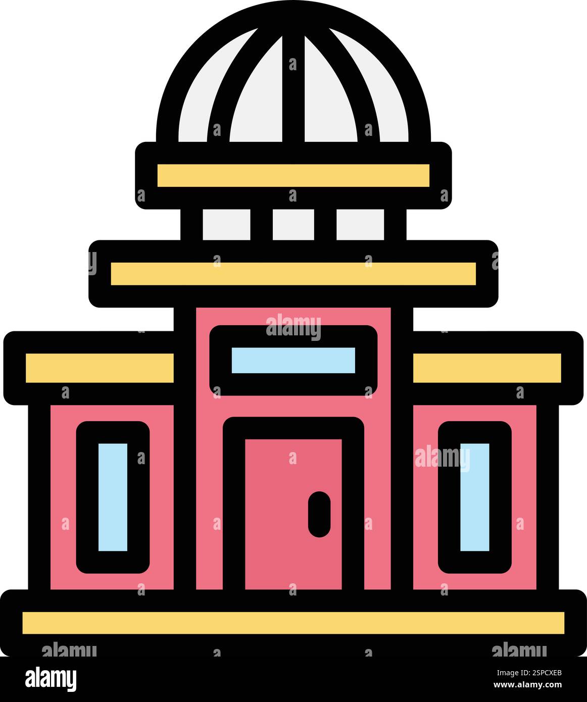 Government building Vector Icon Design Illustration Stock Vector