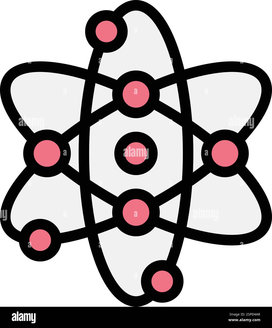 Atom Vector Icon Design Illustration Stock Vector