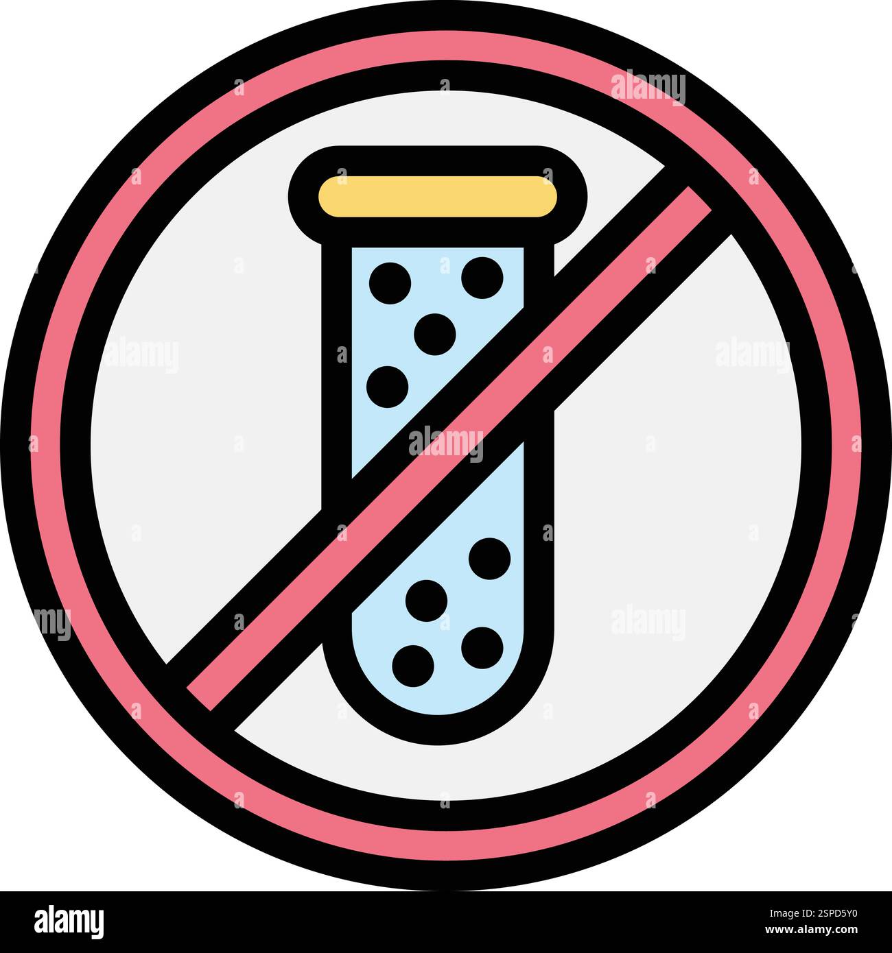 No chemical Vector Icon Design Illustration Stock Vector