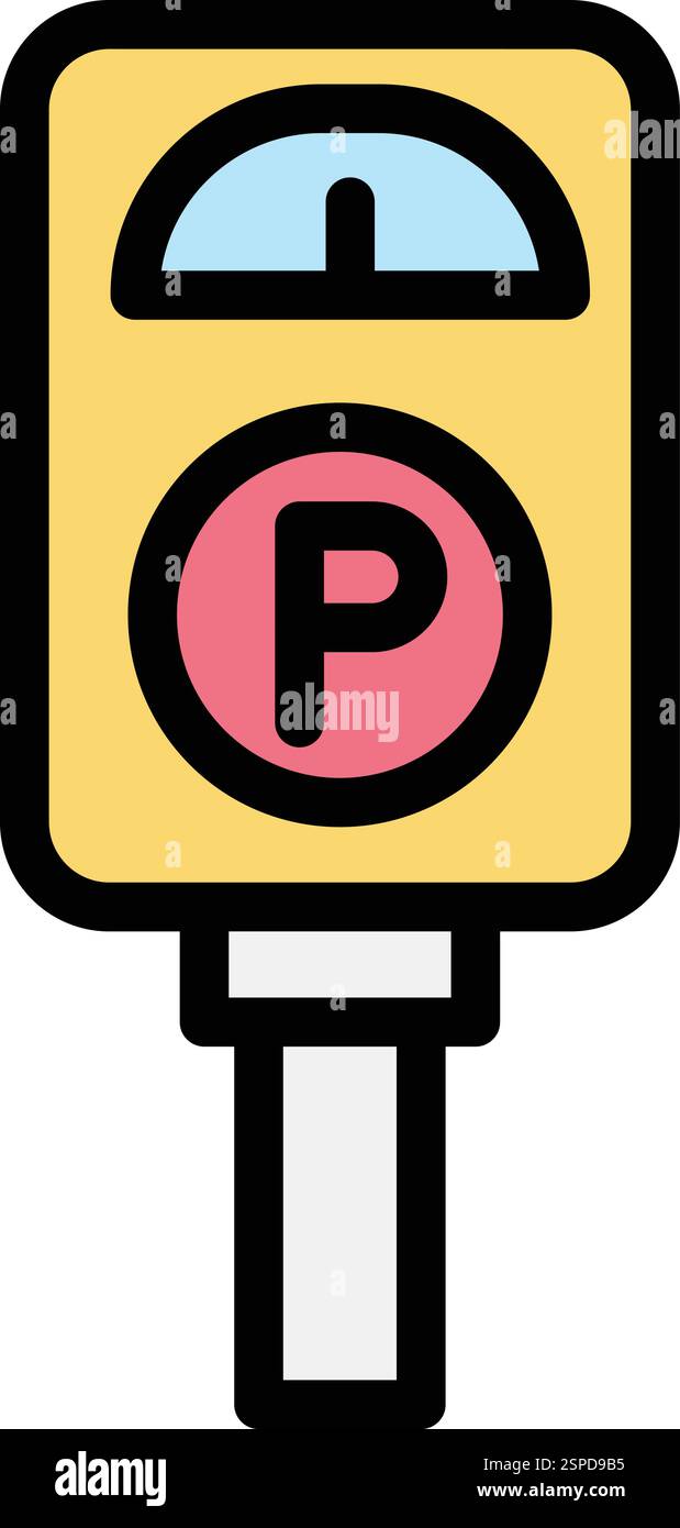 Parking meter Vector Icon Design Illustration Stock Vector