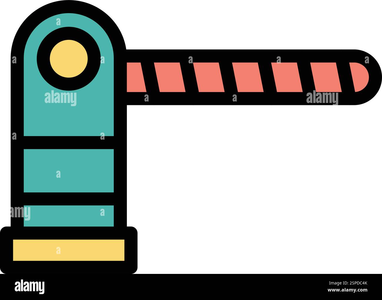 Parking barrier Vector Icon Design Illustration Stock Vector