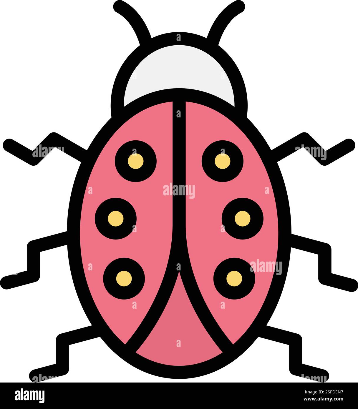 Lady bug Vector Icon Design Illustration Stock Vector