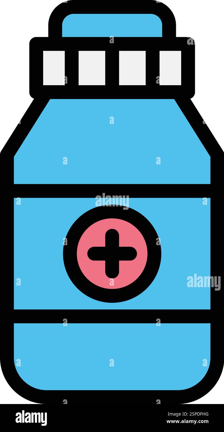 Medicine jar Vector Icon Design Illustration Stock Vector