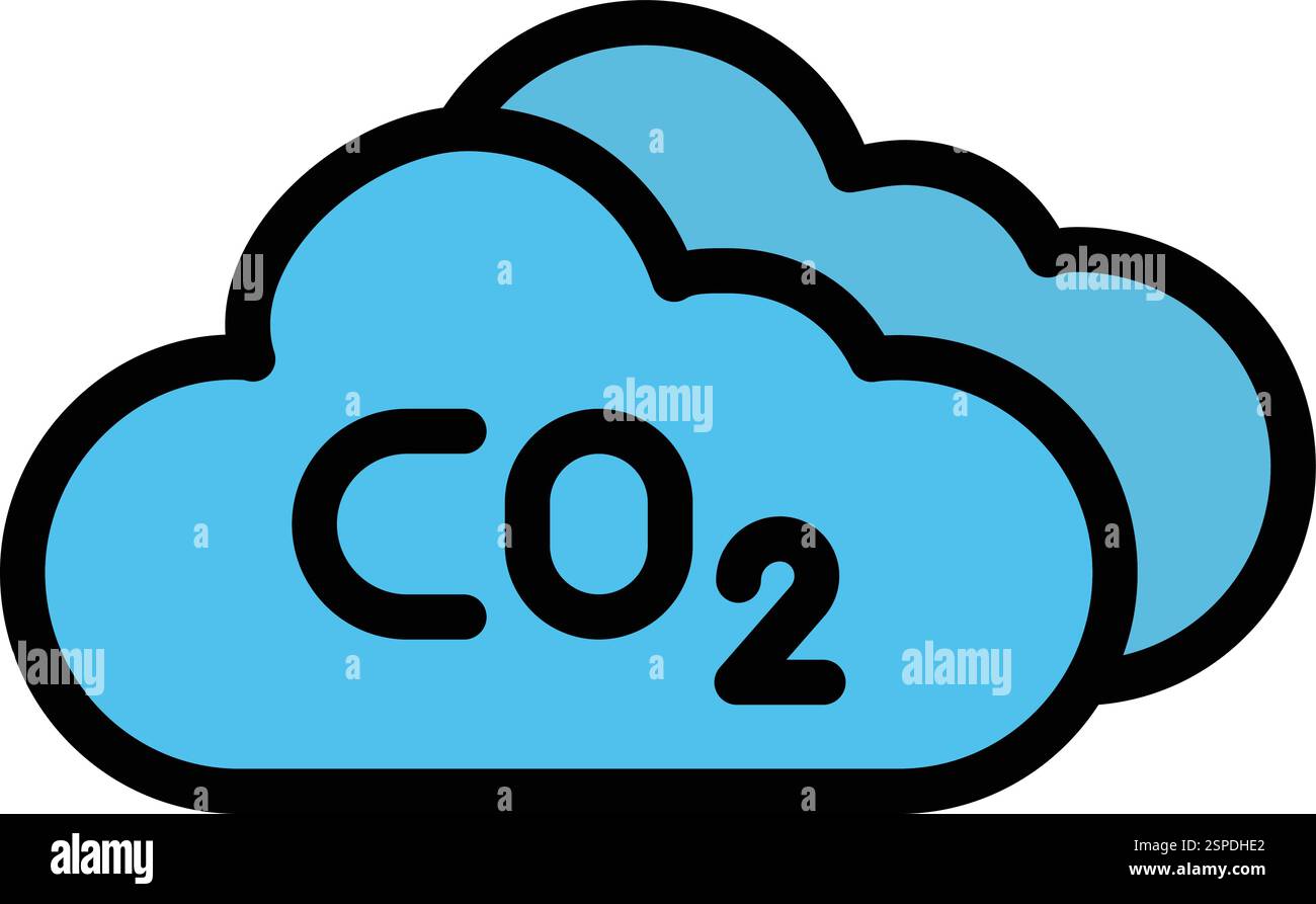 Carbon dioxide Vector Icon Design Illustration Stock Vector