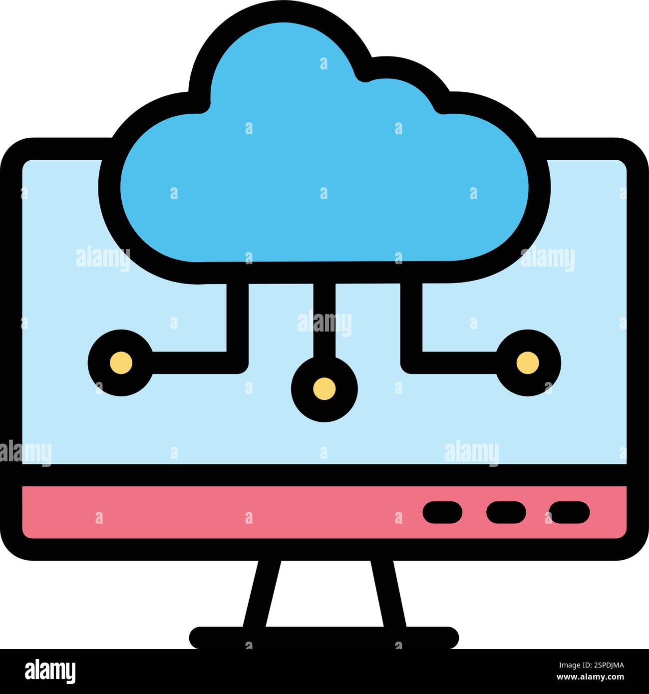Cloud computing Vector Icon Design Illustration Stock Vector