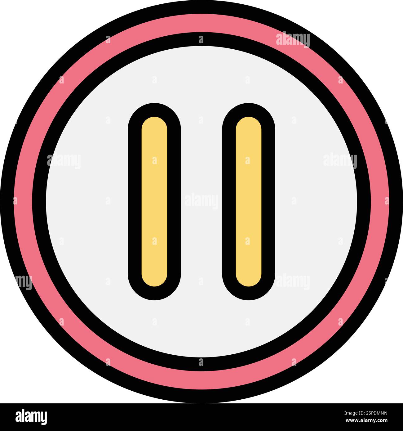 Pause button Vector Icon Design Illustration Stock Vector