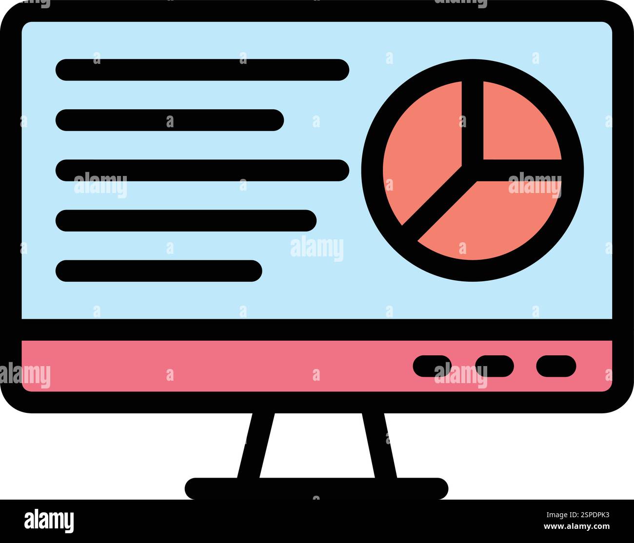 Pie chart Vector Icon Design Illustration Stock Vector