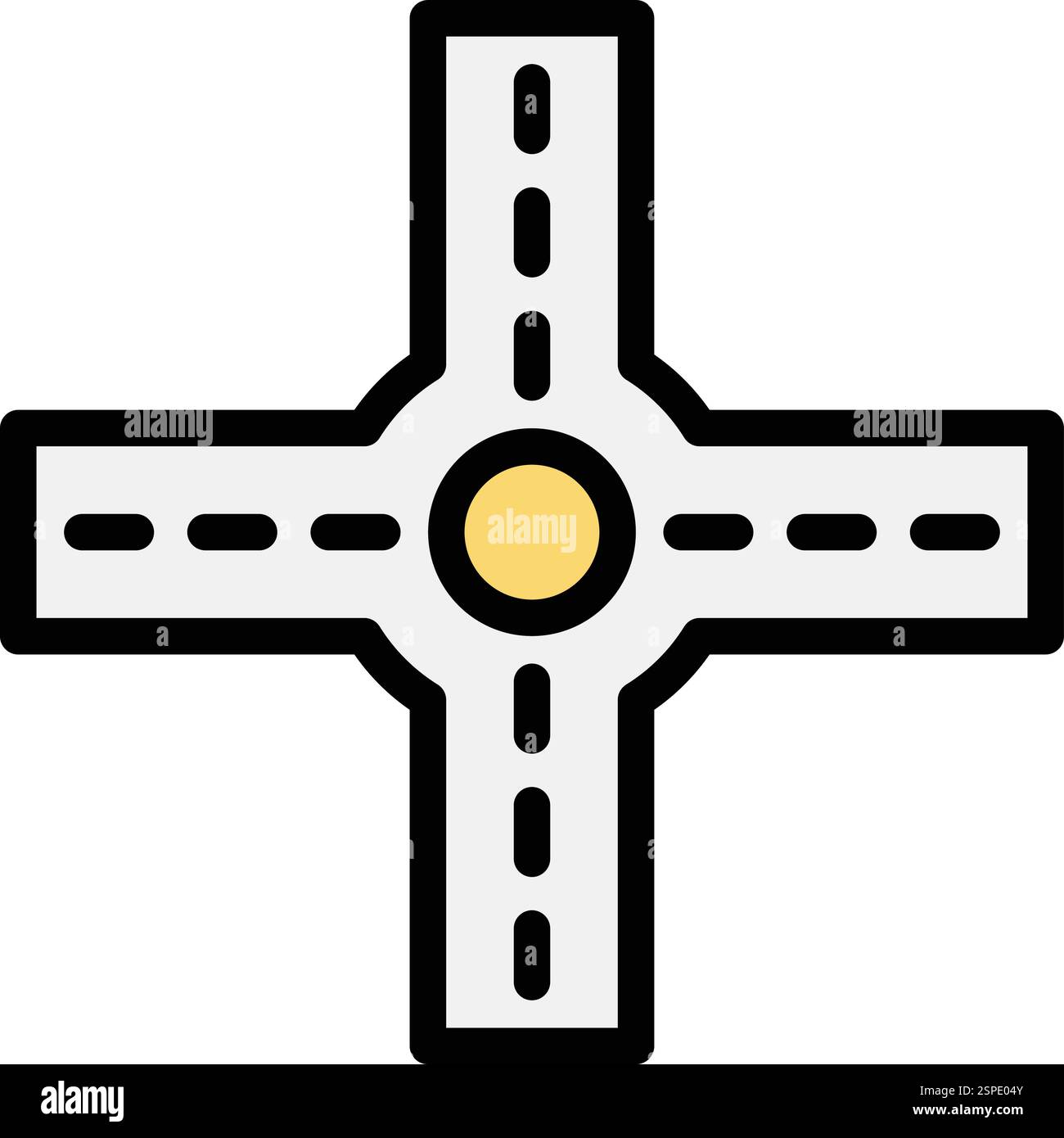 Crossroad Vector Icon Design Illustration Stock Vector