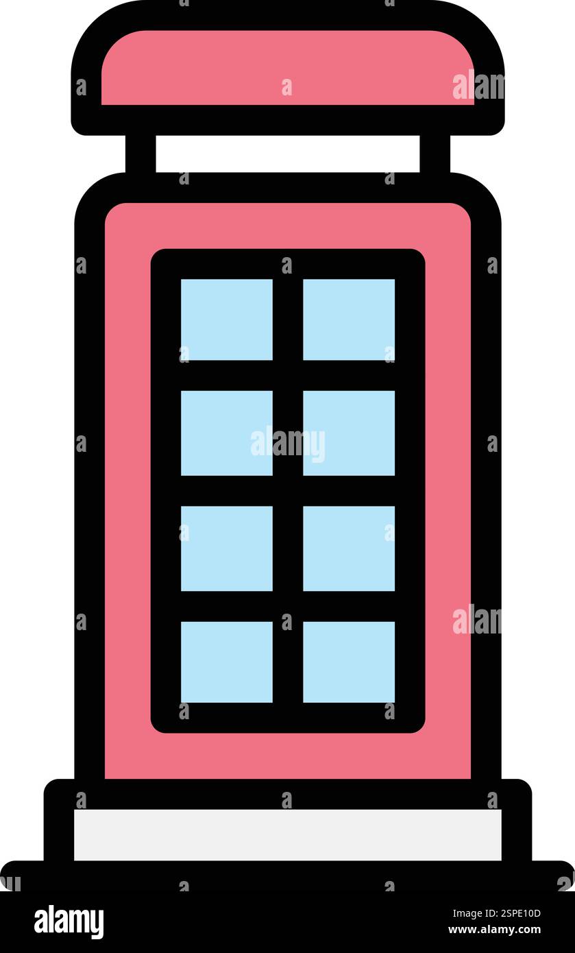 Phone booth Vector Icon Design Illustration Stock Vector