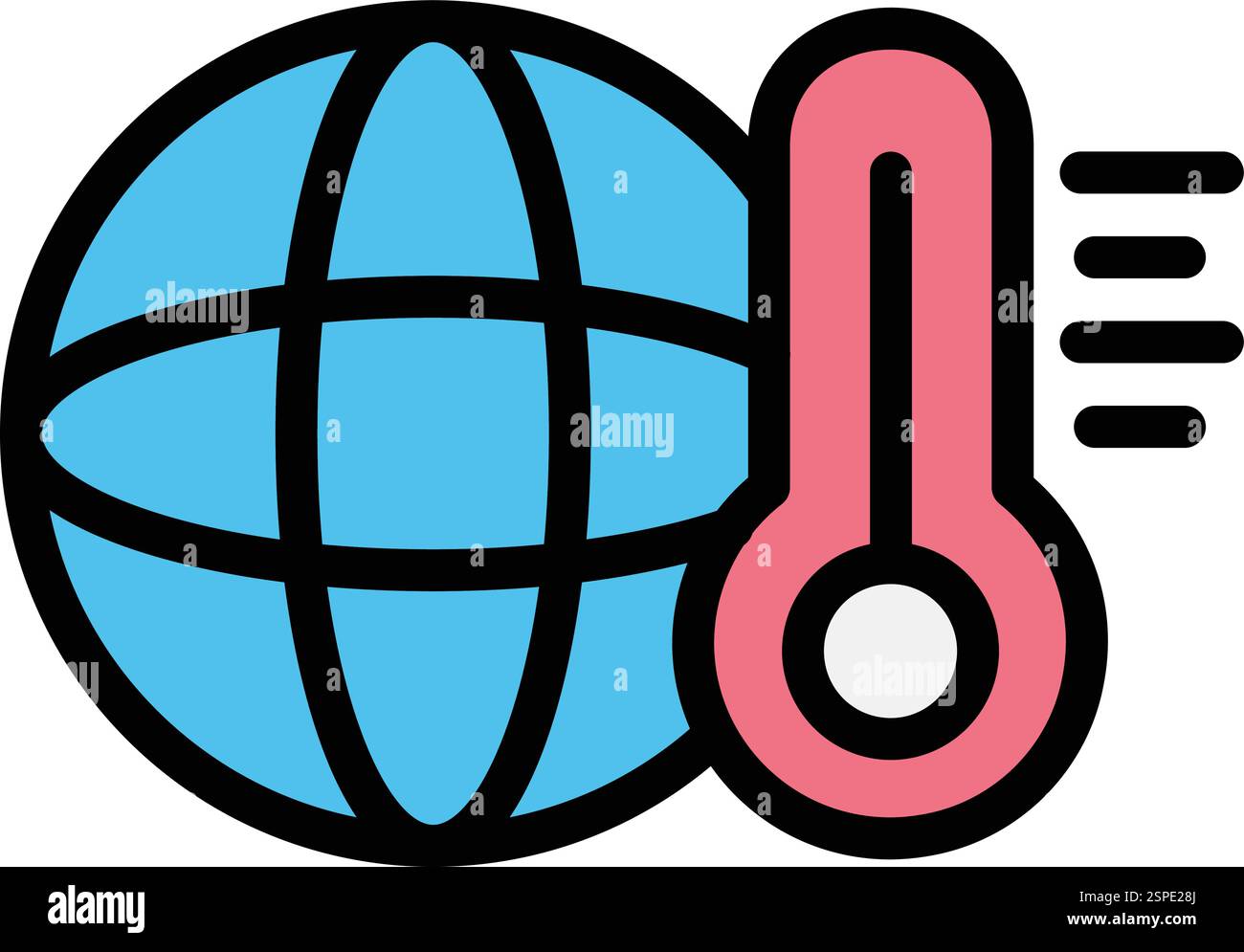 Global temperature Vector Icon Design Illustration Stock Vector Image ...