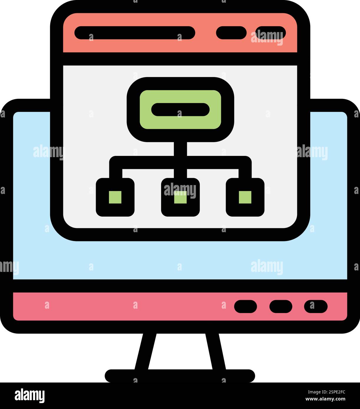 Sitemap Vector Icon Design Illustration Stock Vector