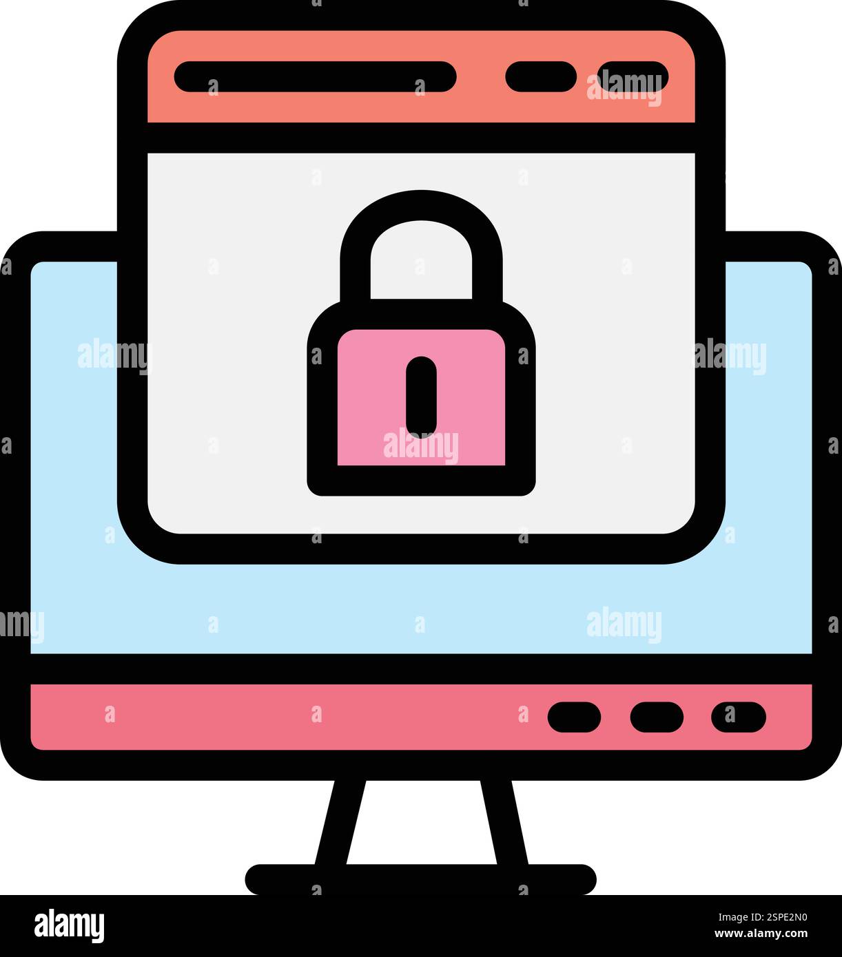 Web security Vector Icon Design Illustration Stock Vector