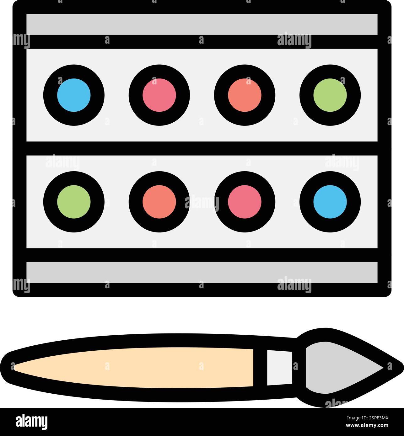 Makeup palette Vector Icon Design Illustration Stock Vector
