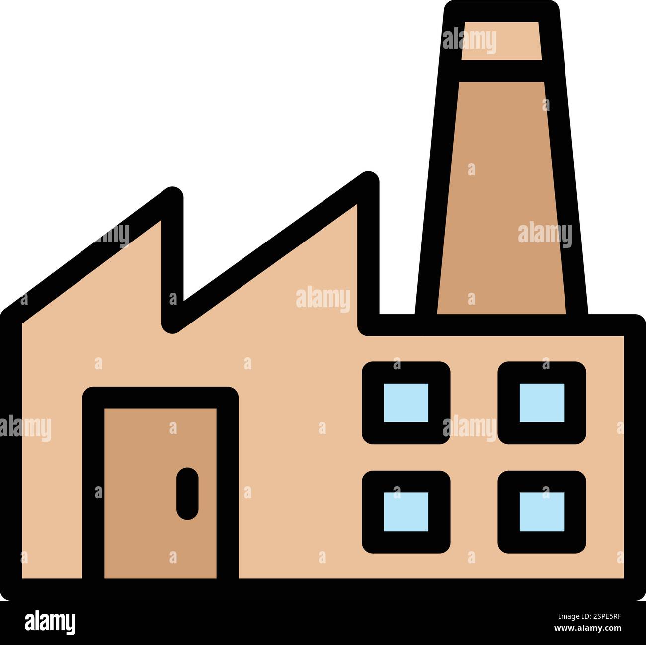 Factory Vector Icon Design Illustration Stock Vector