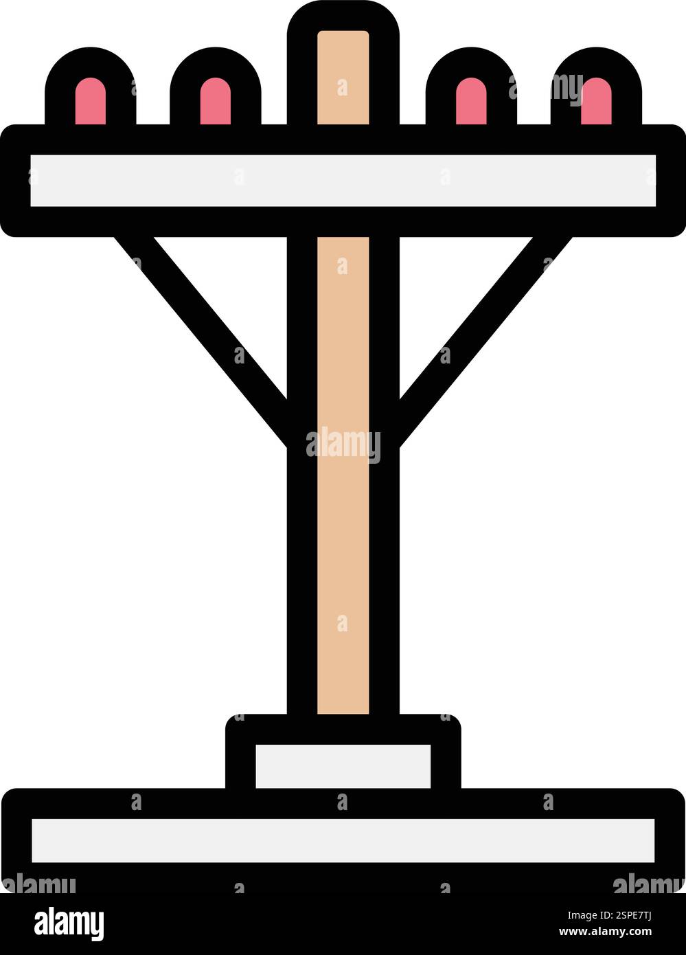 Electric pole Vector Icon Design Illustration Stock Vector
