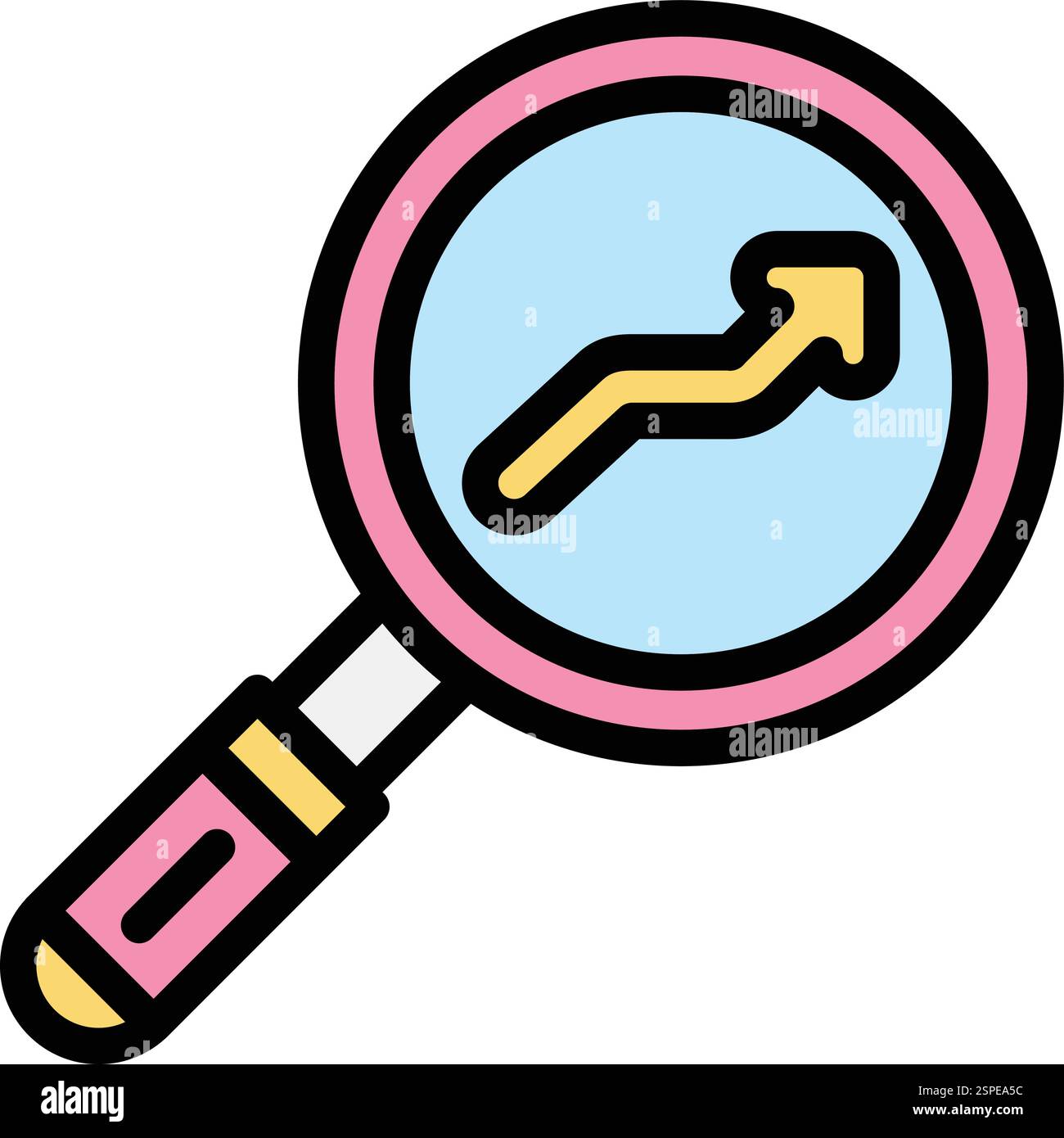 Search graph Vector Icon Design Illustration Stock Vector