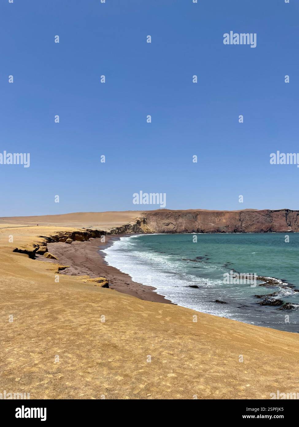 Colorful beach in Peru - Smartphone Captured Stock Image