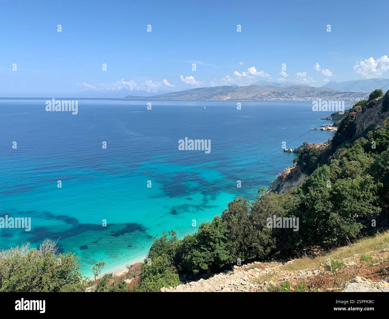 Azure blue of the Mediterranean - Smartphone Captured Stock Image