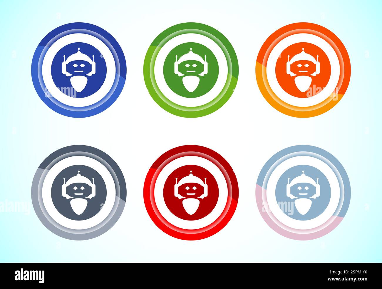 AI assistant icon design illustration. Digital or virtual assistant ...