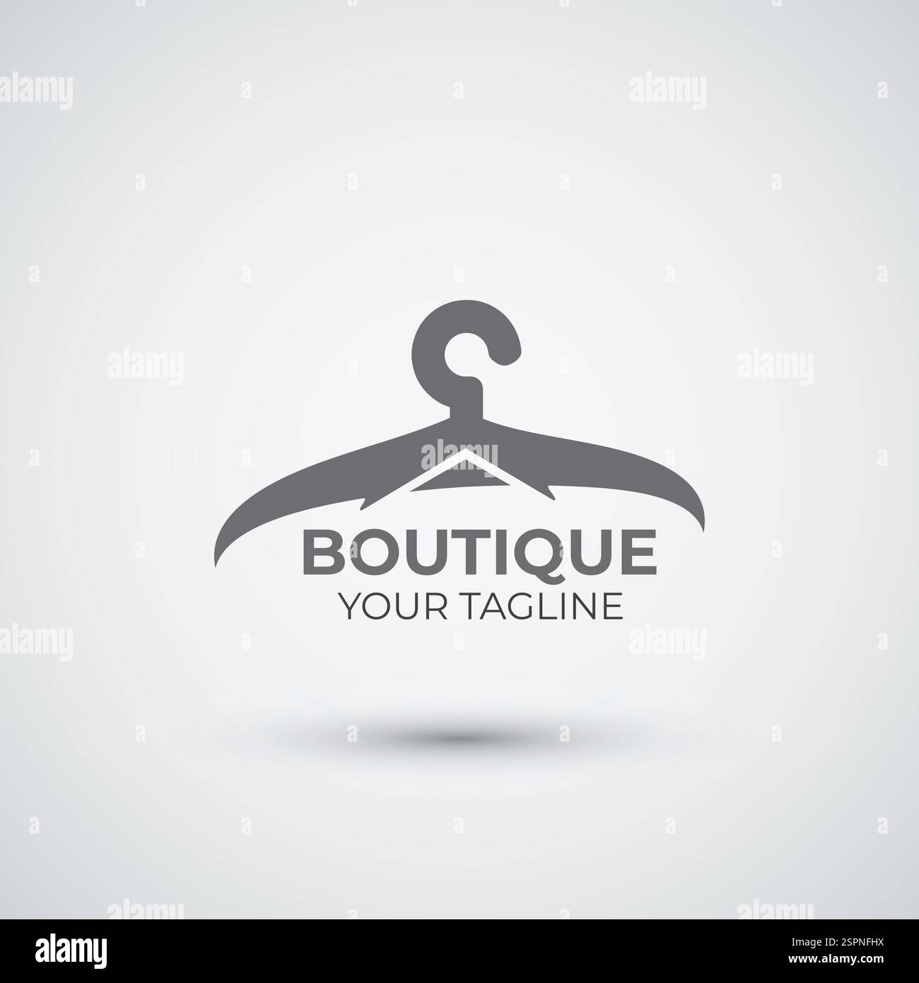 Boutique Clothes hanger logo design icon template Stock Vector
