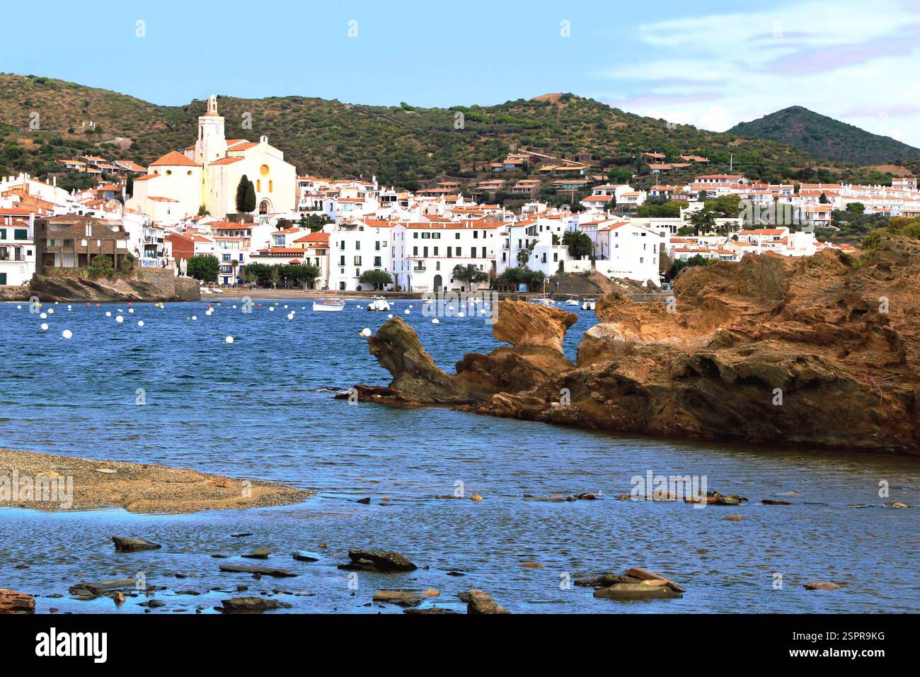 The small tourist village of Cadaques in Spanish Catalonia Stock Photo ...
