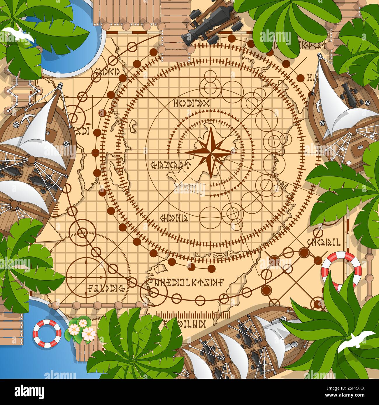 Old map. Background. Vector illustration Stock Vector Image & Art - Alamy