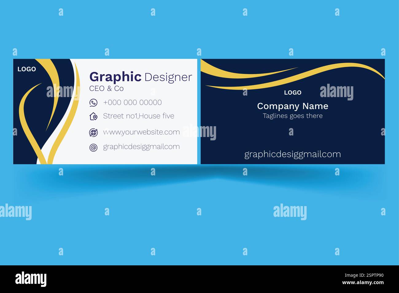 New business card design Stock Vector