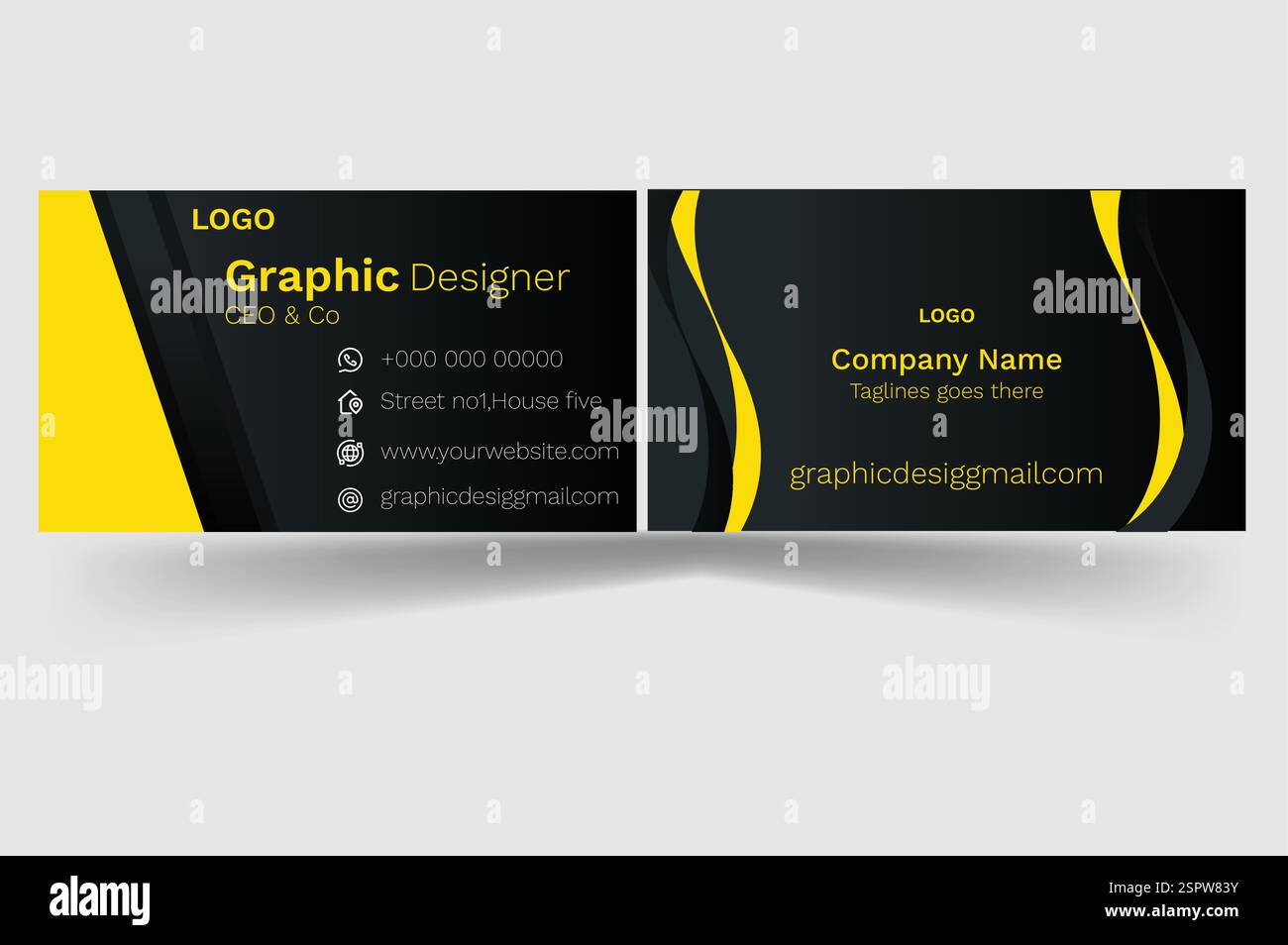 new business card template Stock Vector