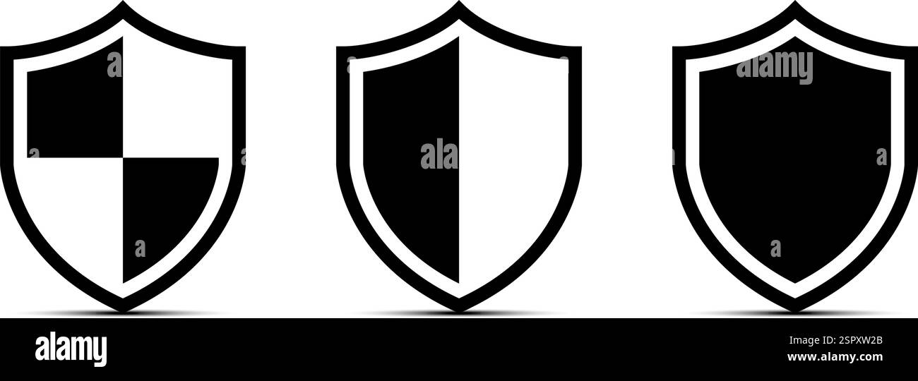 shield icons set isolated. Vector illustration Stock Vector Image & Art ...